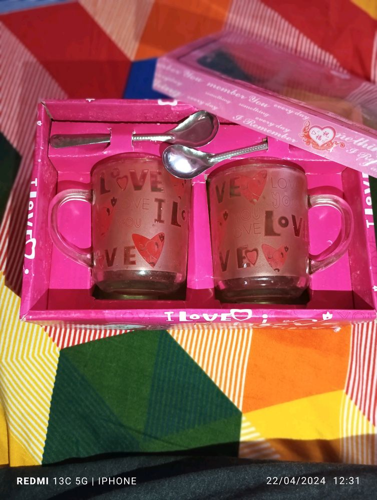 Two Beautiful Good Looking Glass Cup