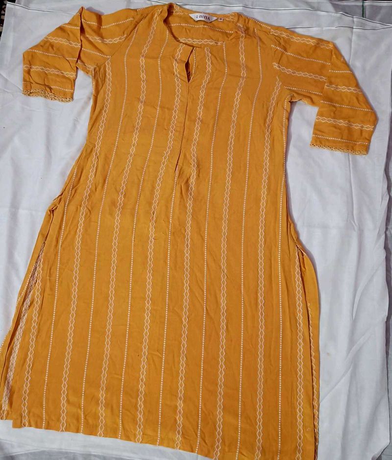 Mustard Embroidered Top