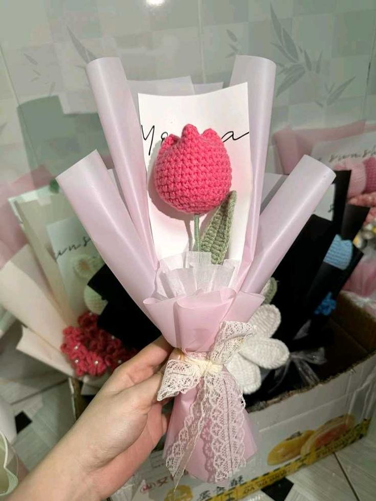 Crochet Tulip Bouquet
