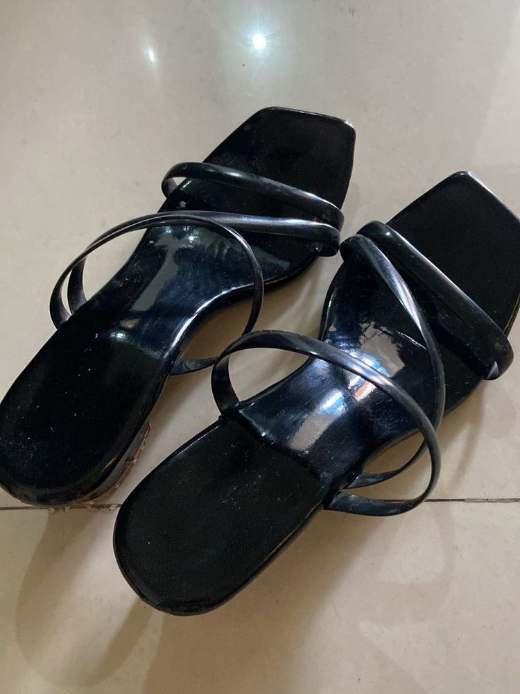 Black Strappy Sandals