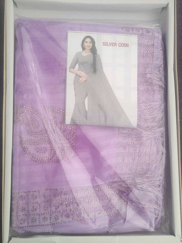 Elegant Lavender Saree