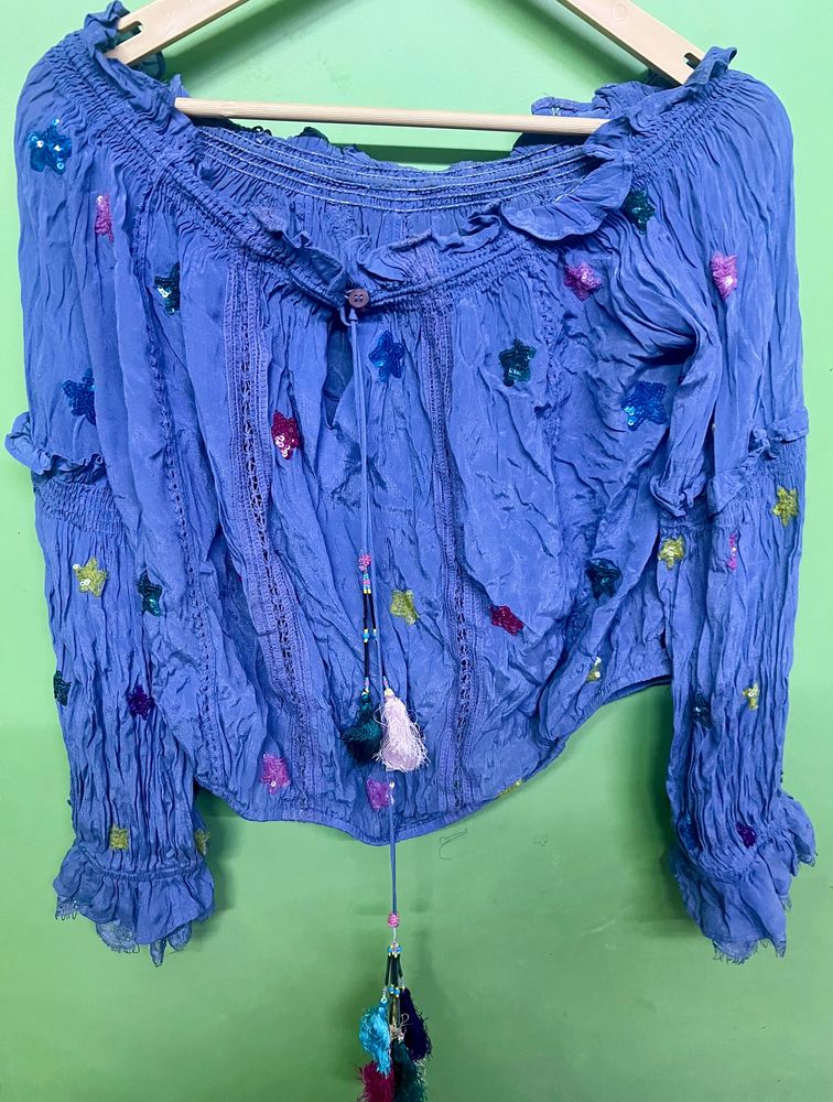 Boho Off-Shoulder Blouse