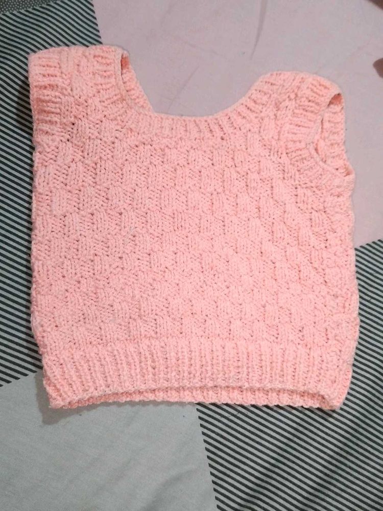 Cute Knitted handmade Baby Vest