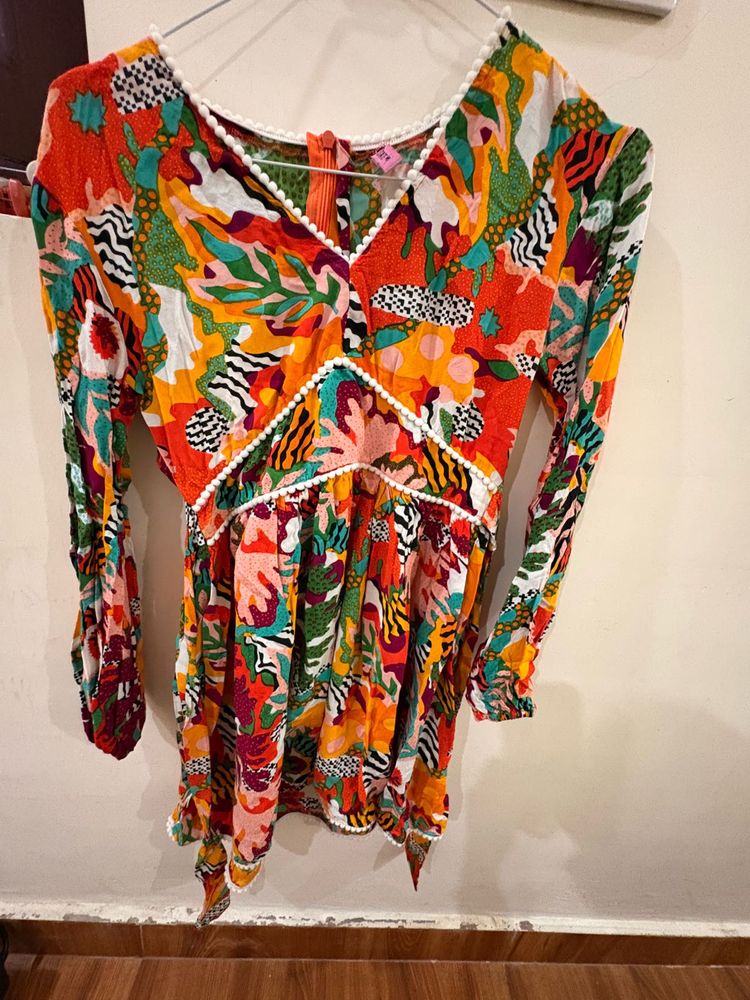 The Dry StatePrinted Fit &amp; Flare Dress From Ajio