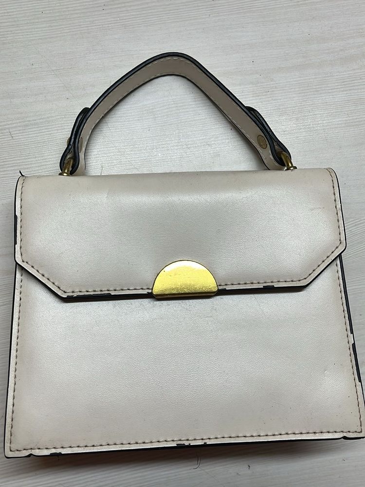 BEIGE fake Leather Bag 💼