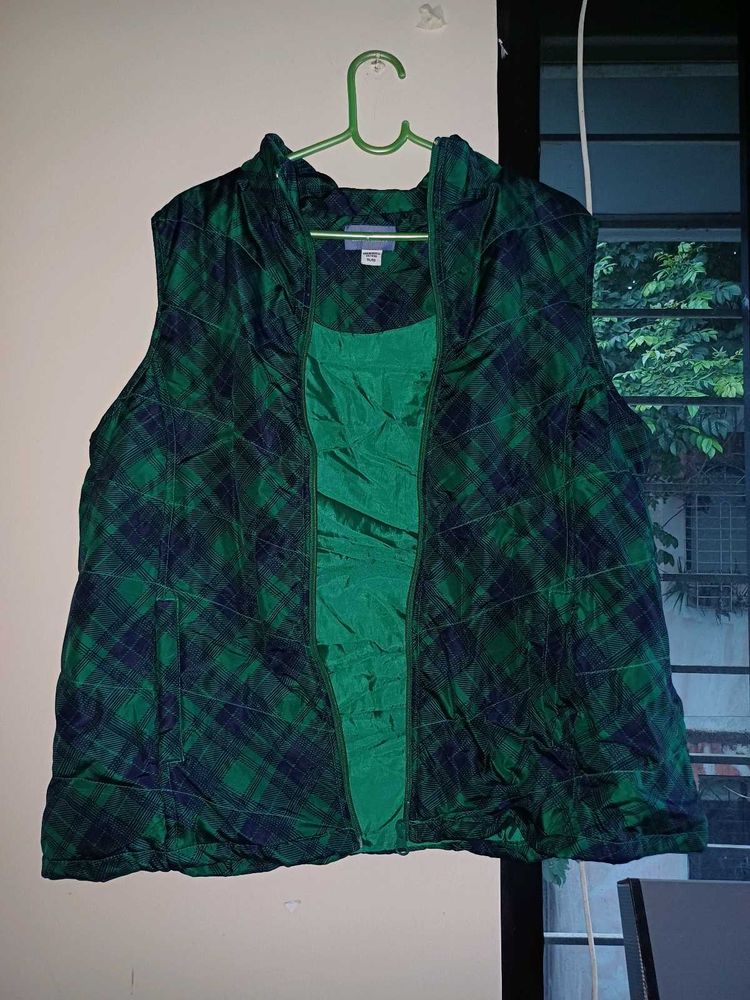 Plaid Puffer Vest