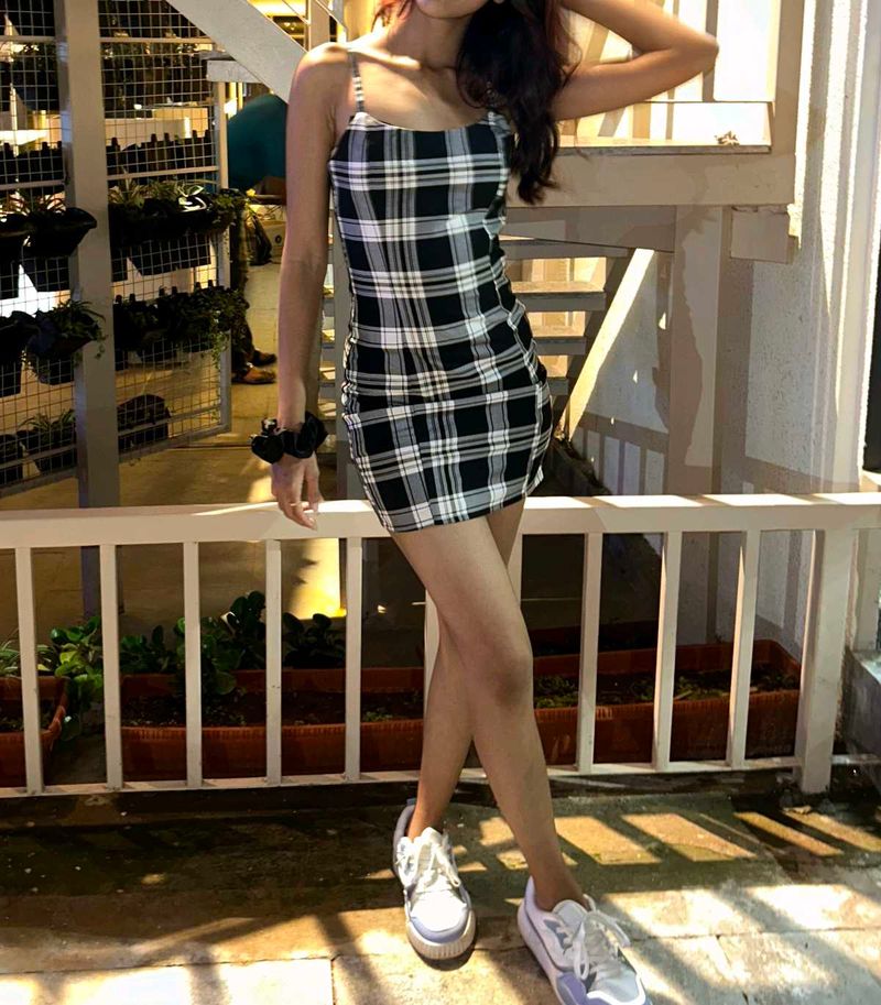 H&amp;M Plaid Mini Dress