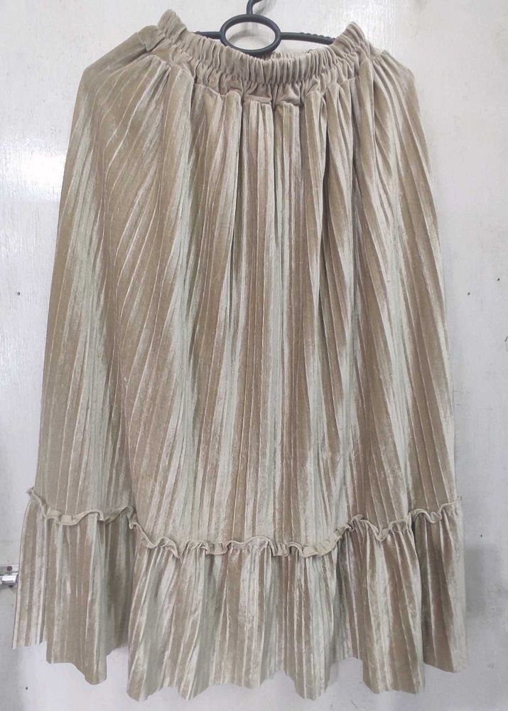 Pleated Ruffle Skirt