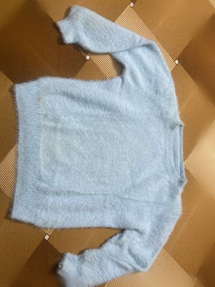 Fluffy Blue Sweater
