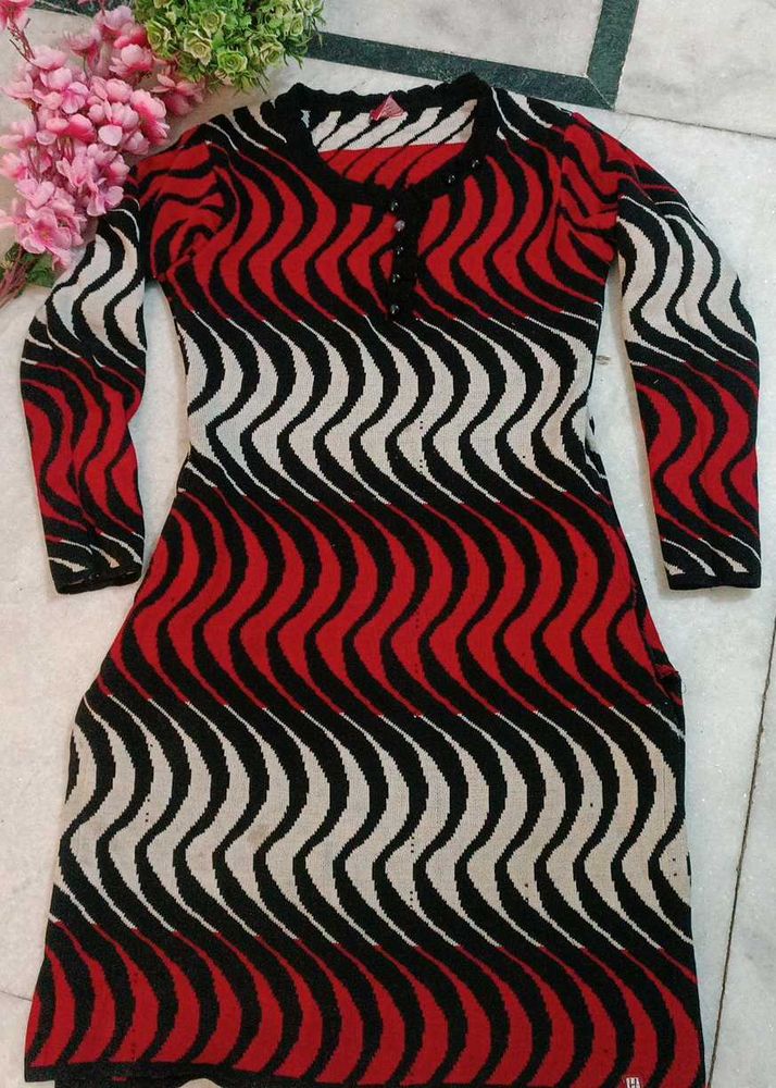 Patterned Knit Dress