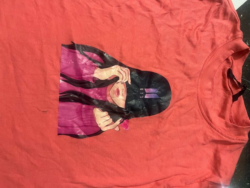 BTS Graphic Tee ( Only One Time Wear)
