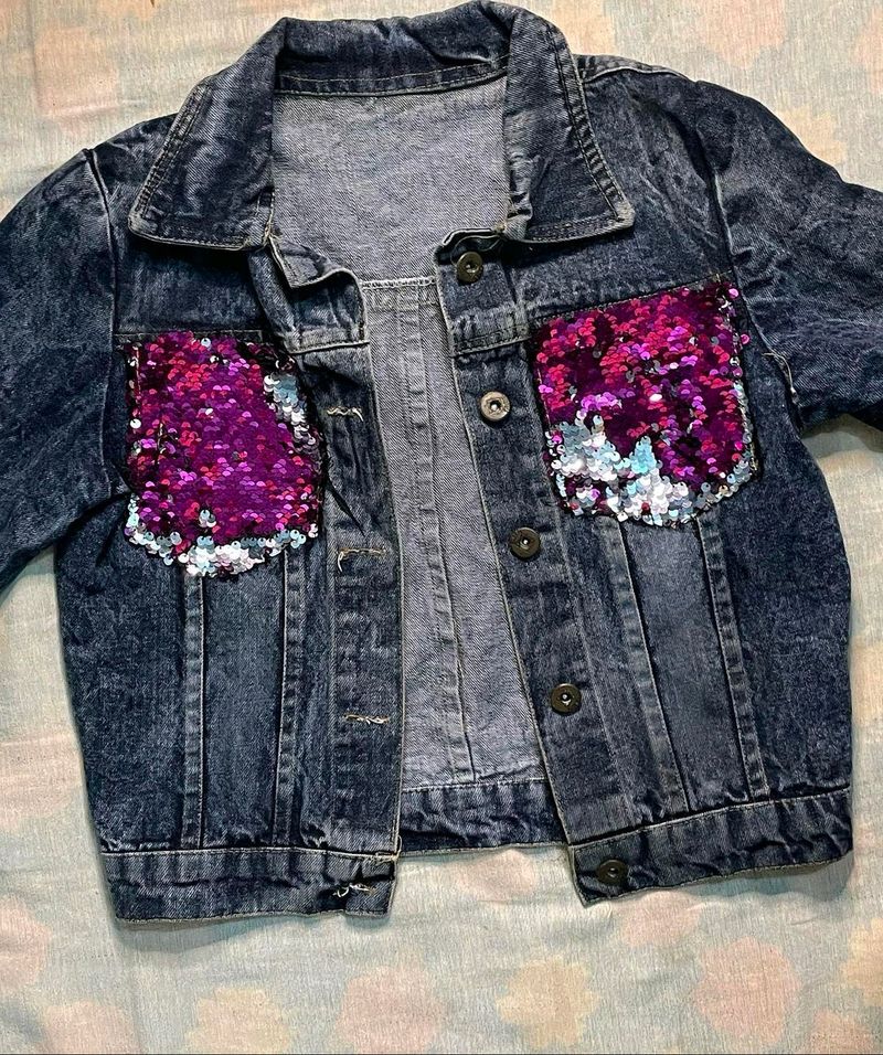 Shimmer Denim Jacket