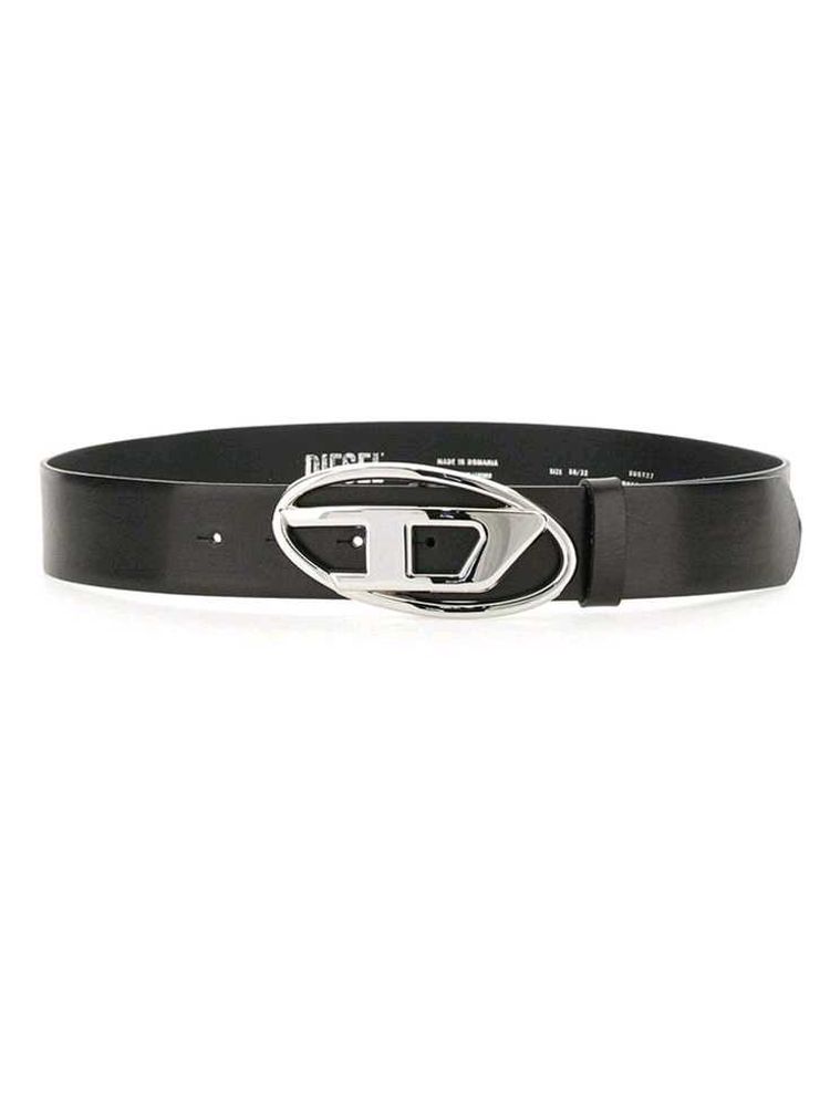 Diesel Belt with Logo Buckle
