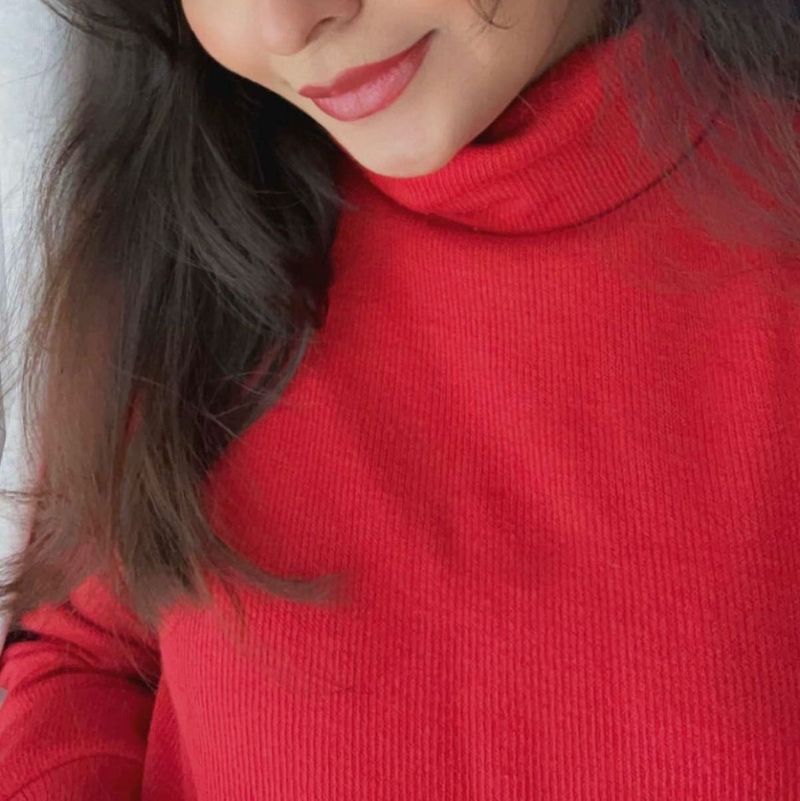 Red Turtleneck Sweater