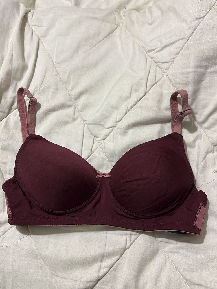 padded Burgundy Bra from Clovia