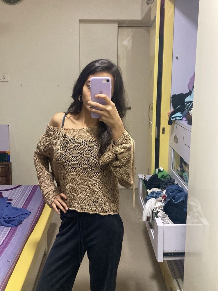 Crochet Off-Shoulder Top