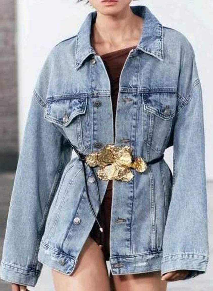 ZARA Gold Flower Crafted Belt