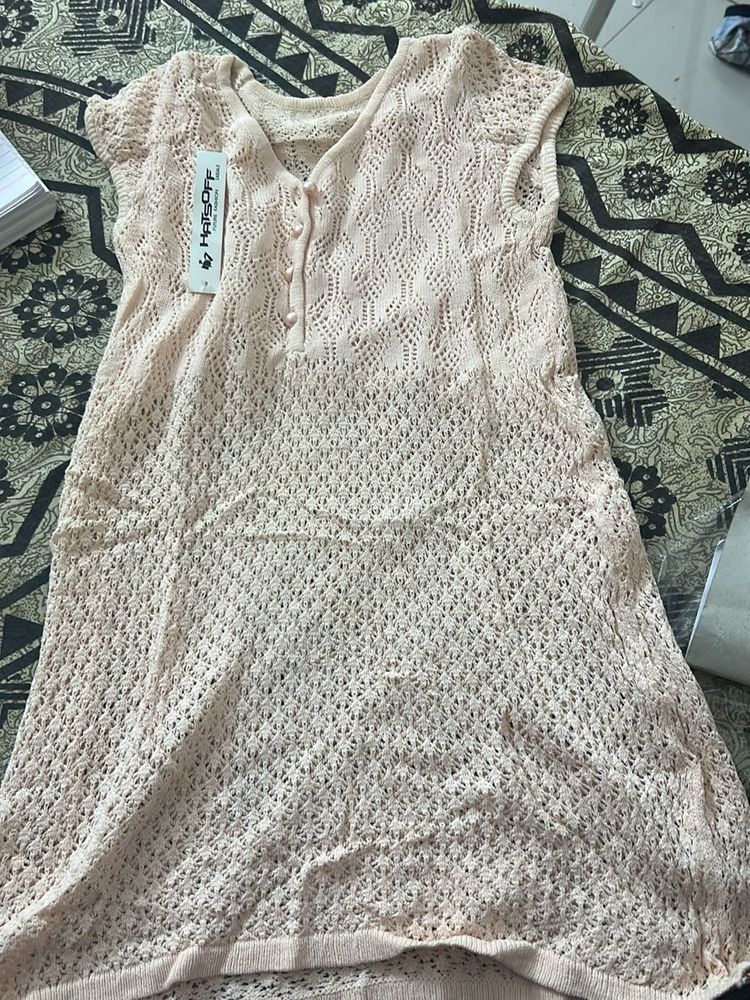 Pretty Peach Knit Dress