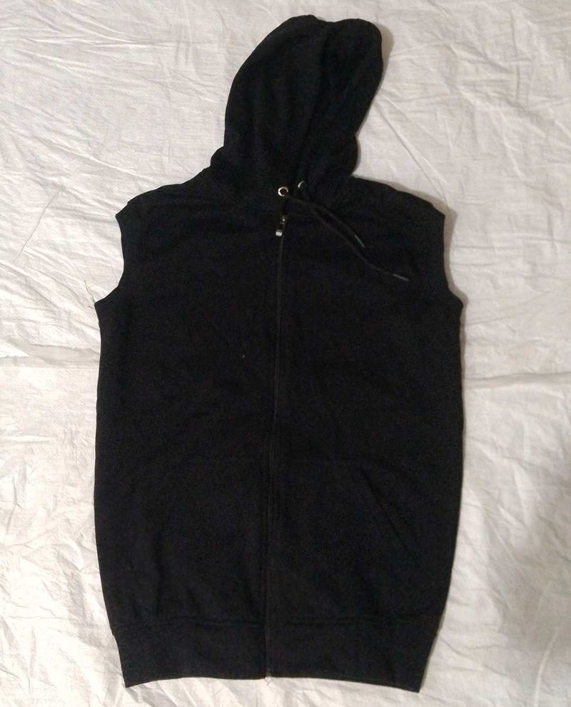 Sleeveless Zip-Up Hoodie