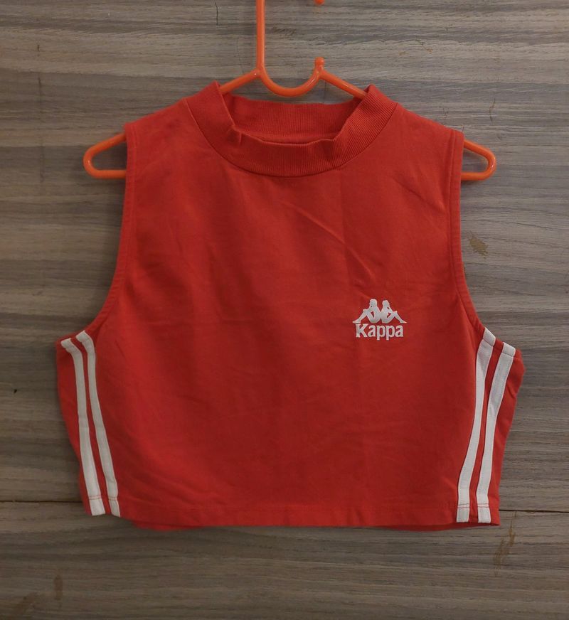 KAPPA Tomato Red Sporty Crop Top