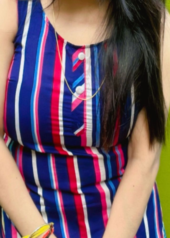 Striped Sleeveless Dress