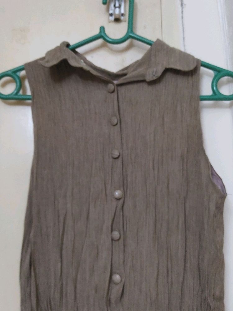 Price Droped Trendy Jumpsuit Olive Green Shade