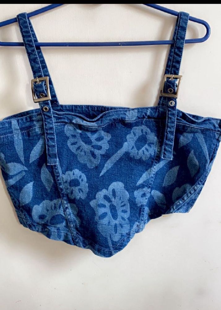 Corset Style Denim Top