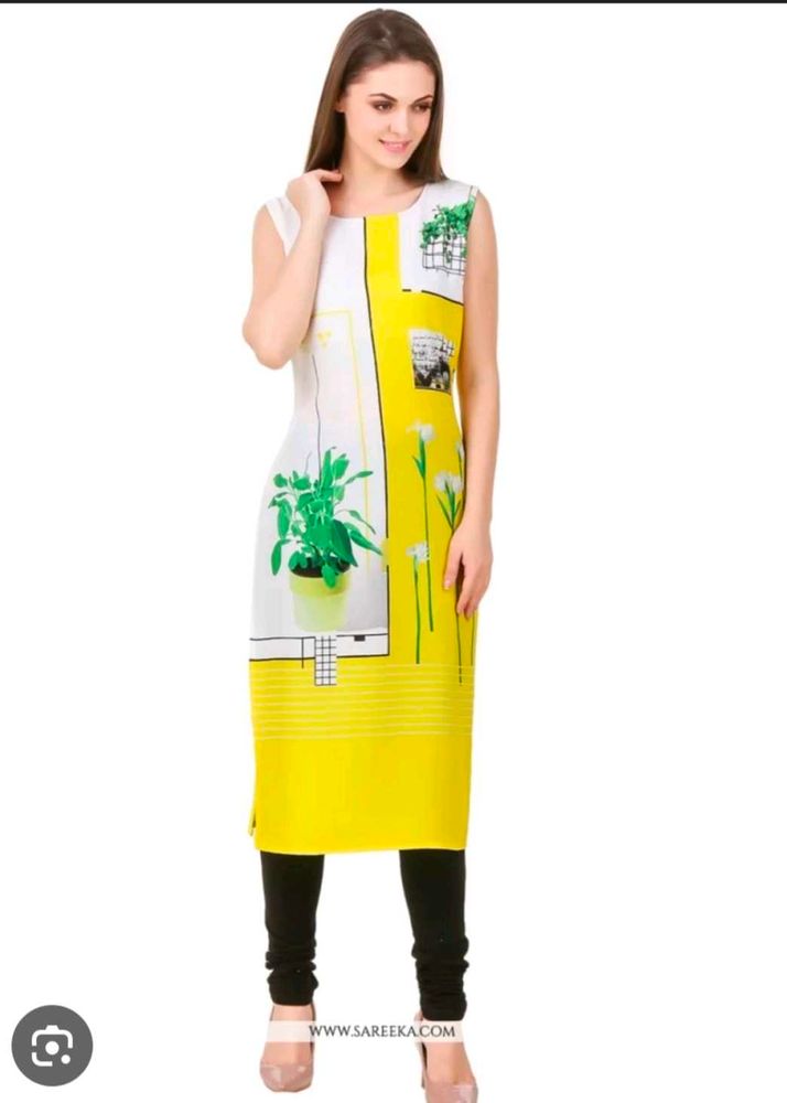 Stylish Yellow Printed Kurta🌄 🌻