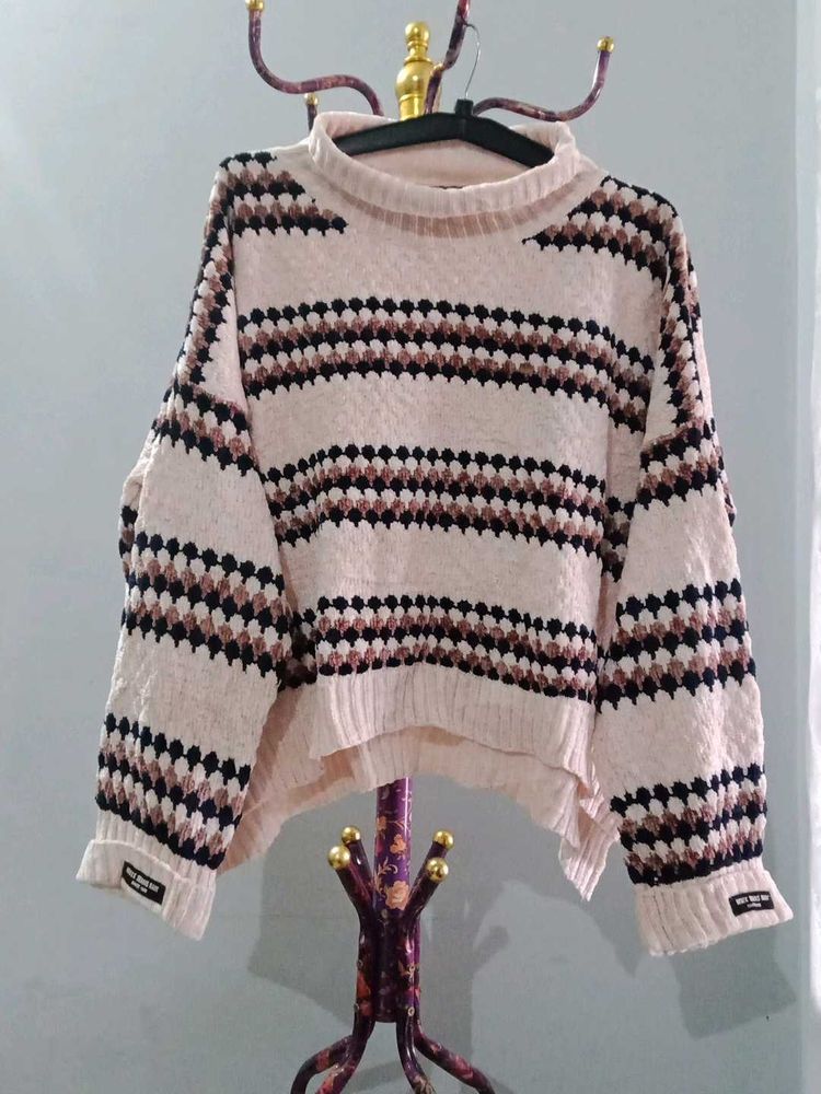 Striped Turtleneck Sweater