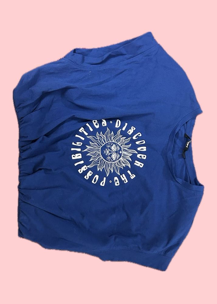 Blue Crop Top