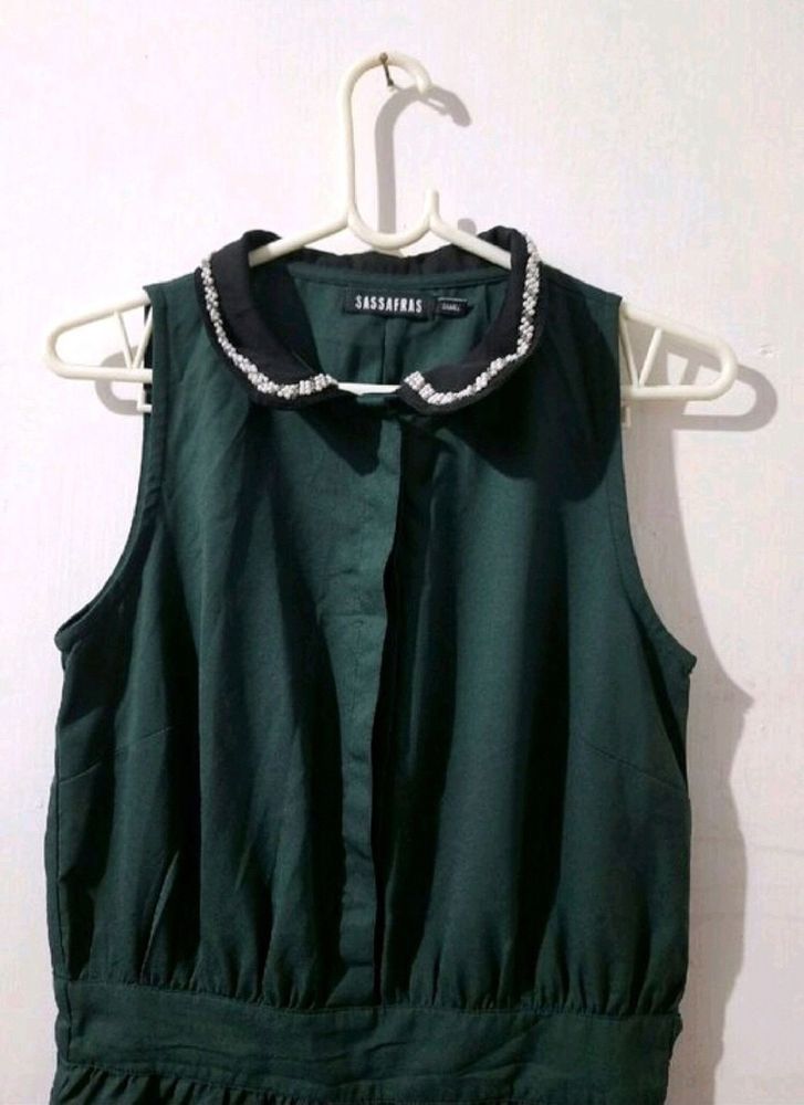 Sassafras Green Party Wear Jumpsuit