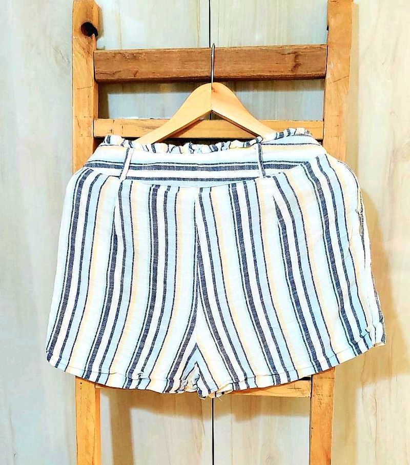 Cotton Stirp Design Short Waist Size-28
