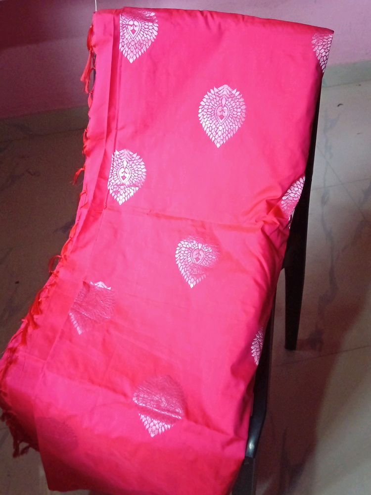 Rani Pink Soft Silk Saree