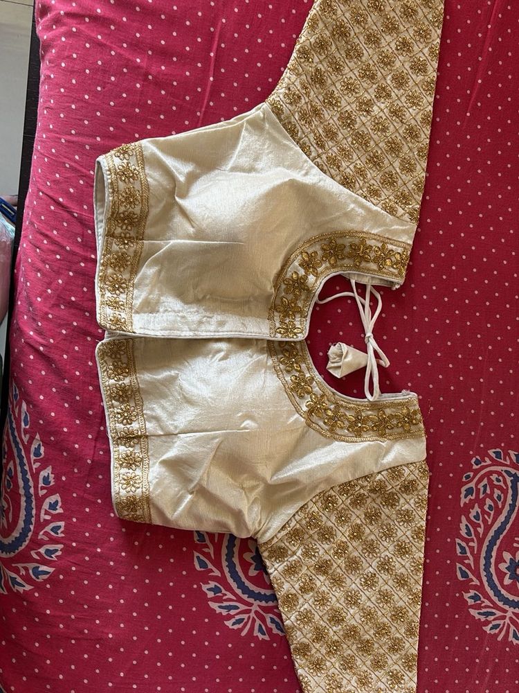 Elegant Gold Embroidered Blouse not used at all