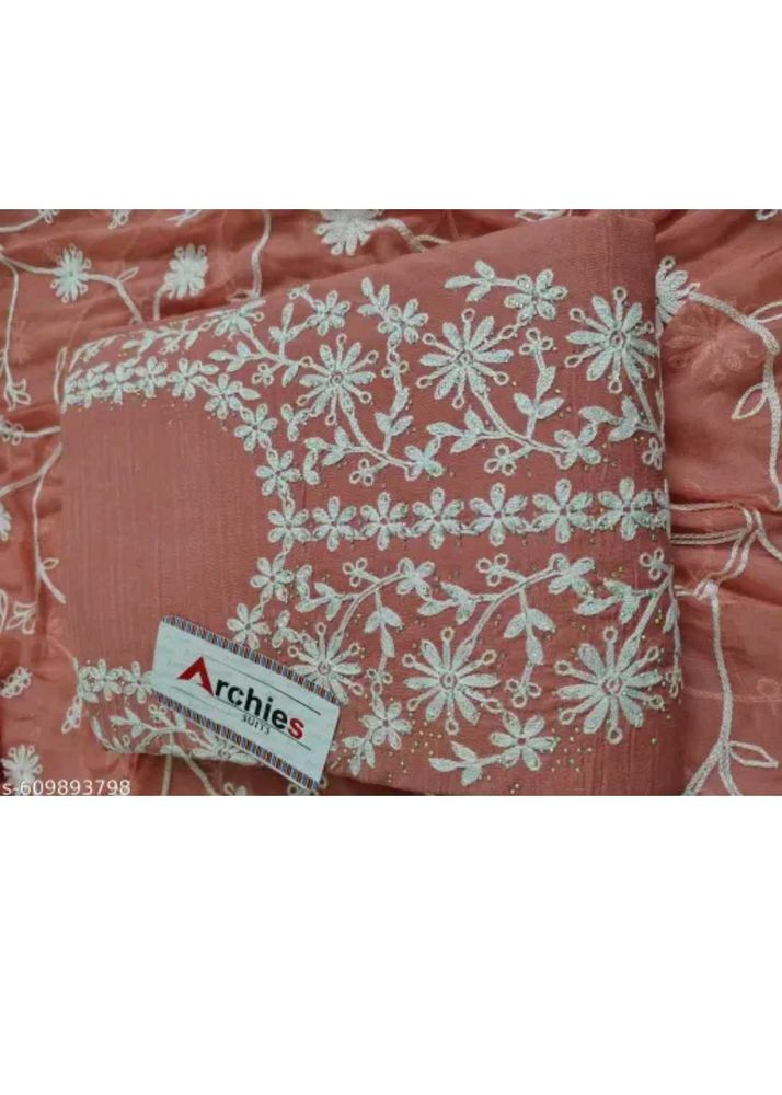 Elegant Embroidered Dress Material