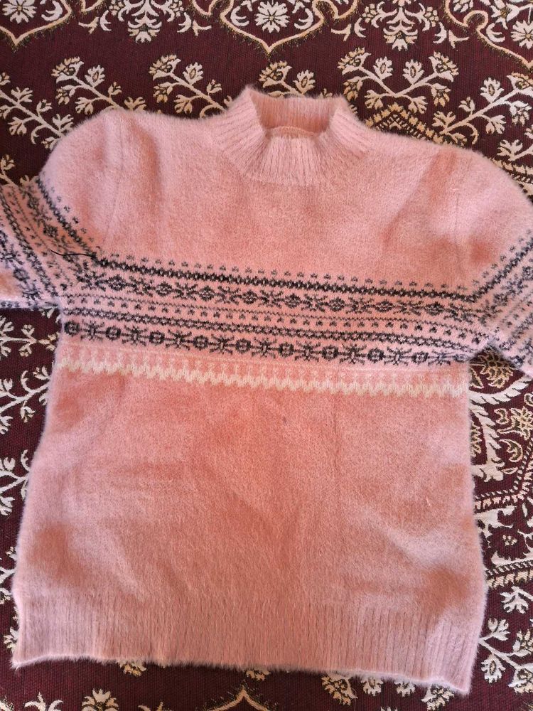 Pink Patterned Sweater