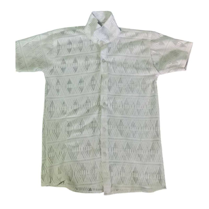 Patterned White Shirt