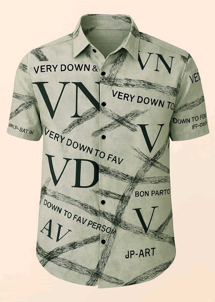 Abstract Print Short Sleeve Shirt