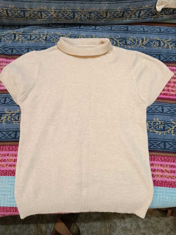 Beige Turtle Neck Too