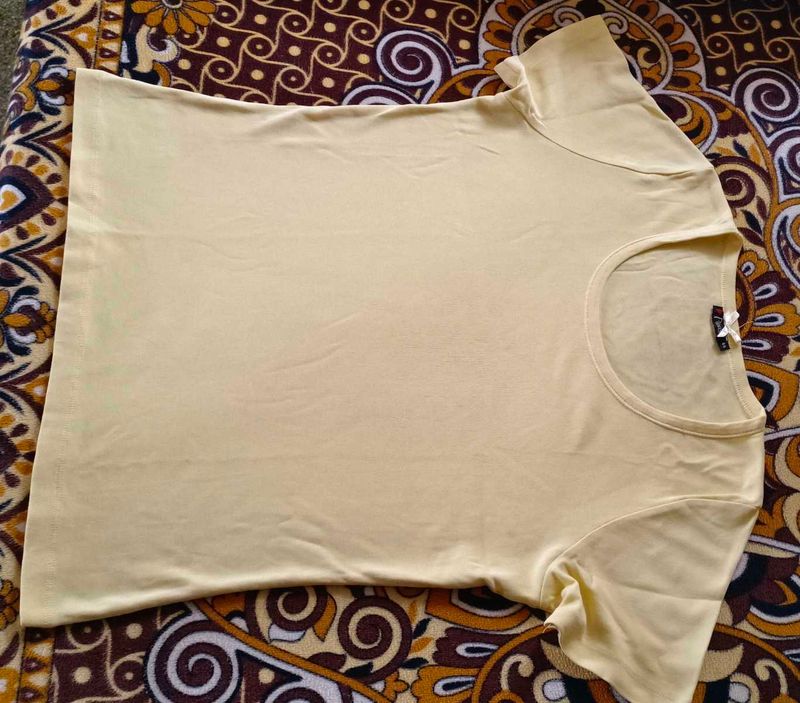 Pale Yellow Basic Tee