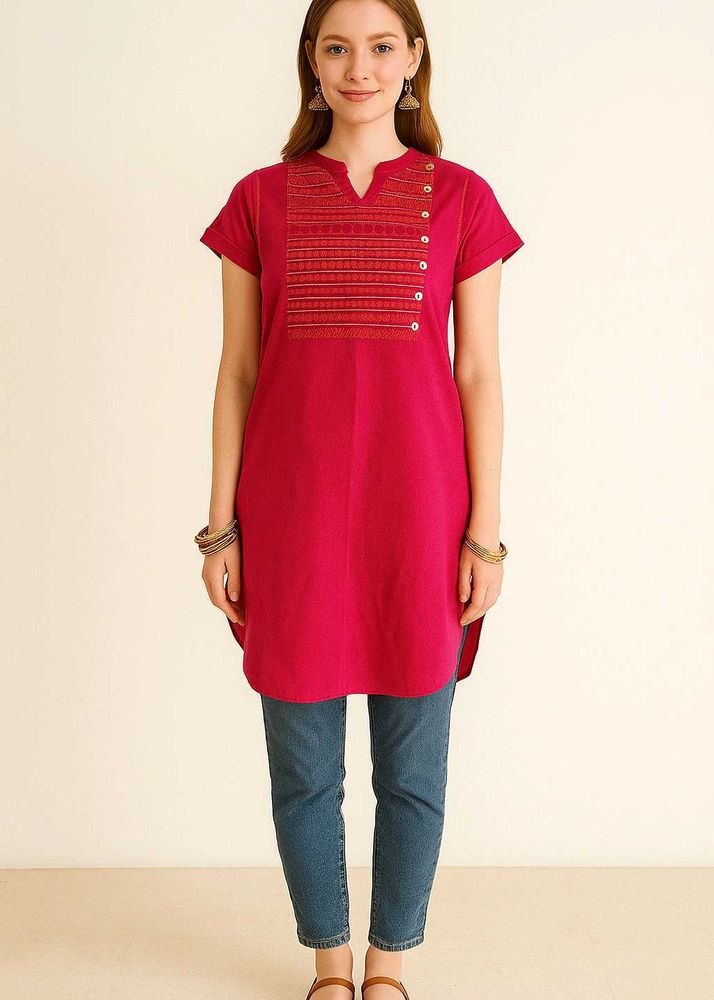 Pink Short Kurti