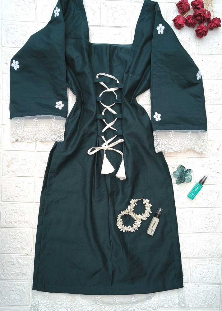 Corset Back Long Kurti 🎀
