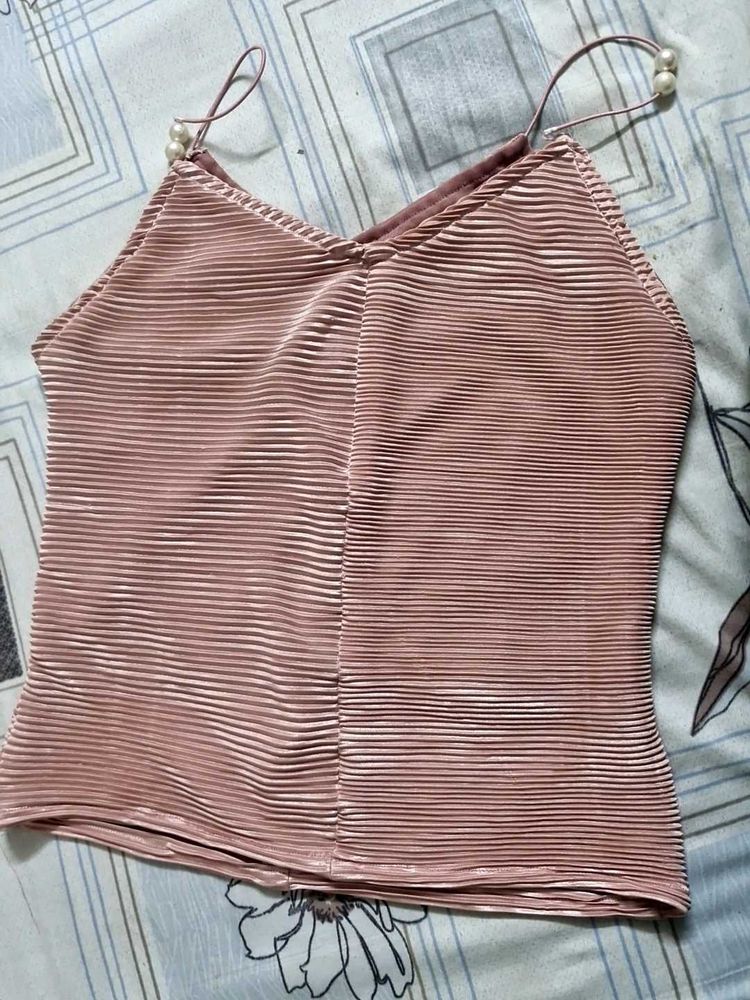 Pink Pearl Strap Tank