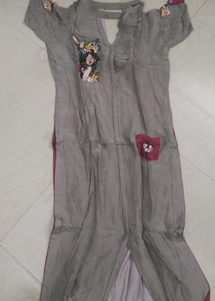 Boho Chic Grey Dress