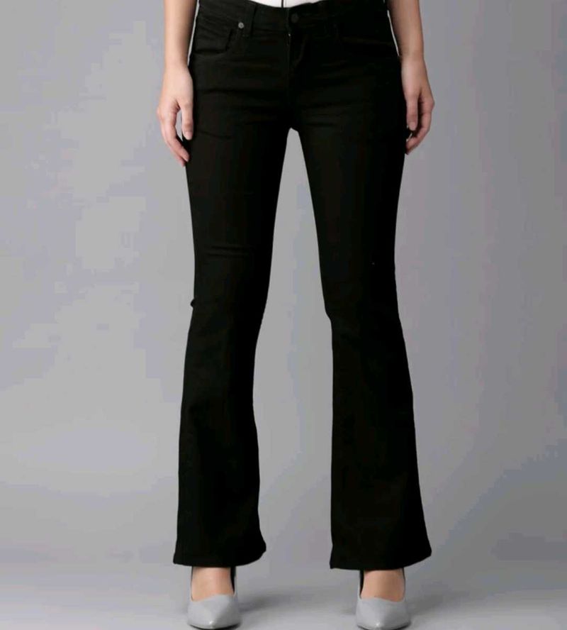 Super Stylish Black Flare Jeans