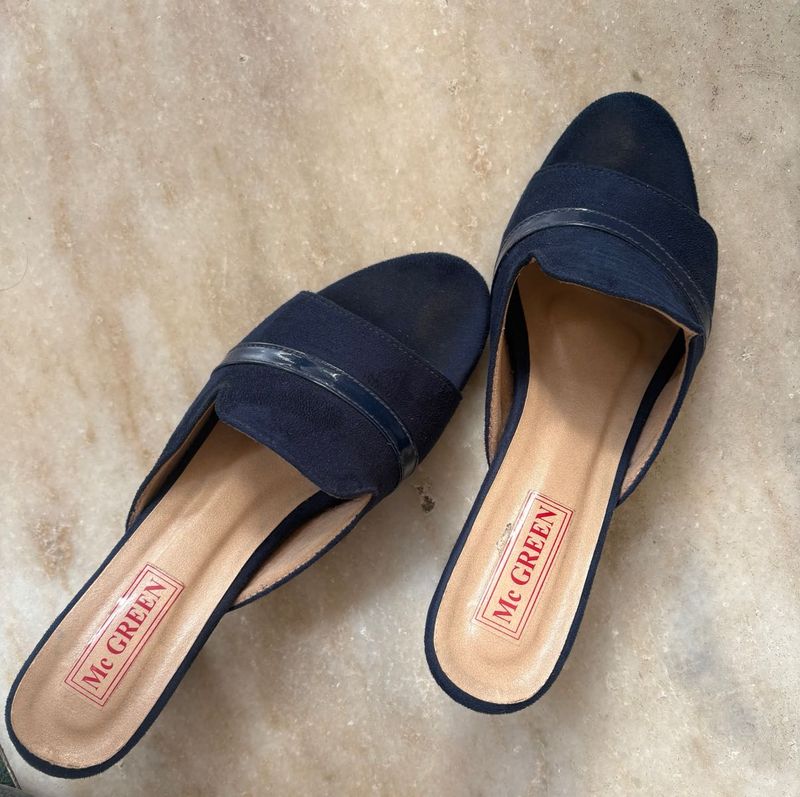Navy Blue Mc GREEN Slides