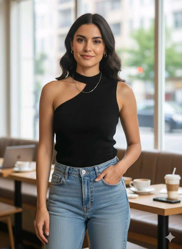 Sleeveless Black Top