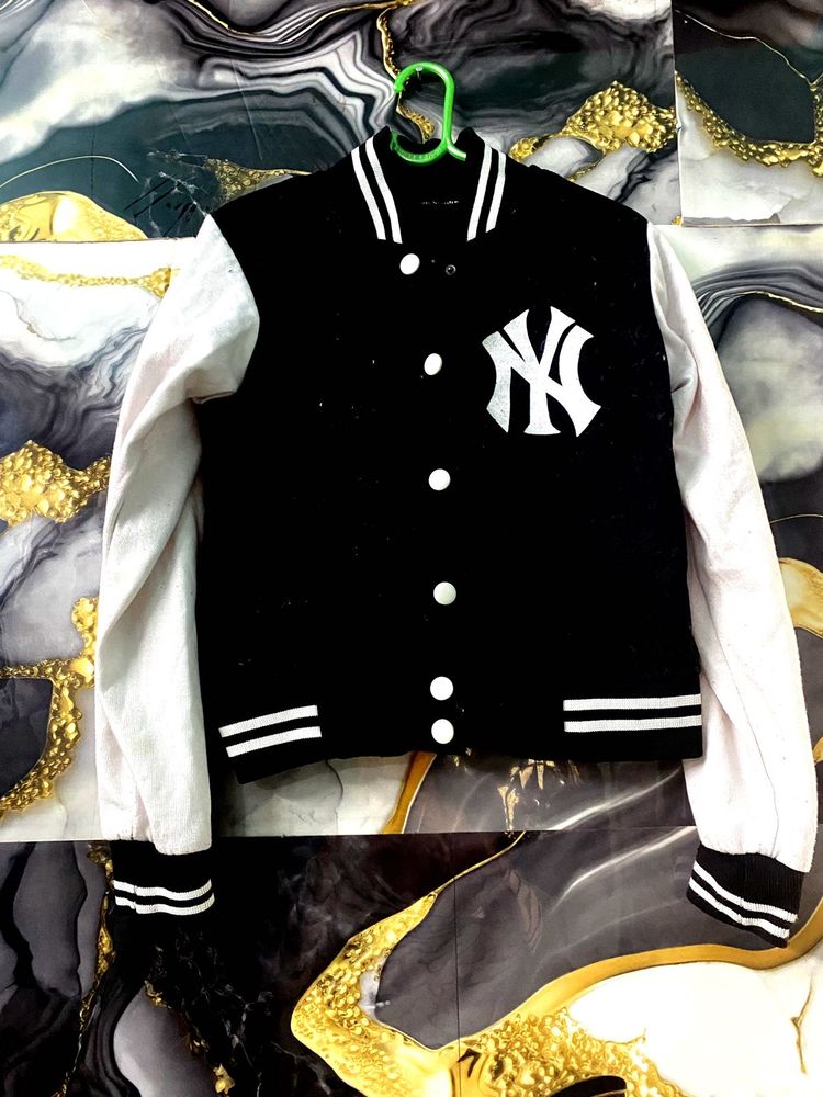 Black And White Bomber For Women