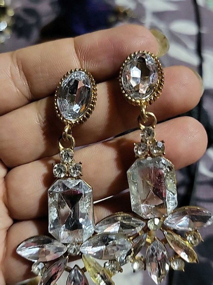 Sparkling Crystal Drop Earrings