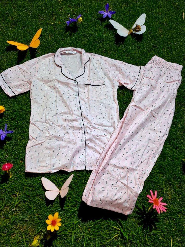 Korean Cute Pink Night Suit